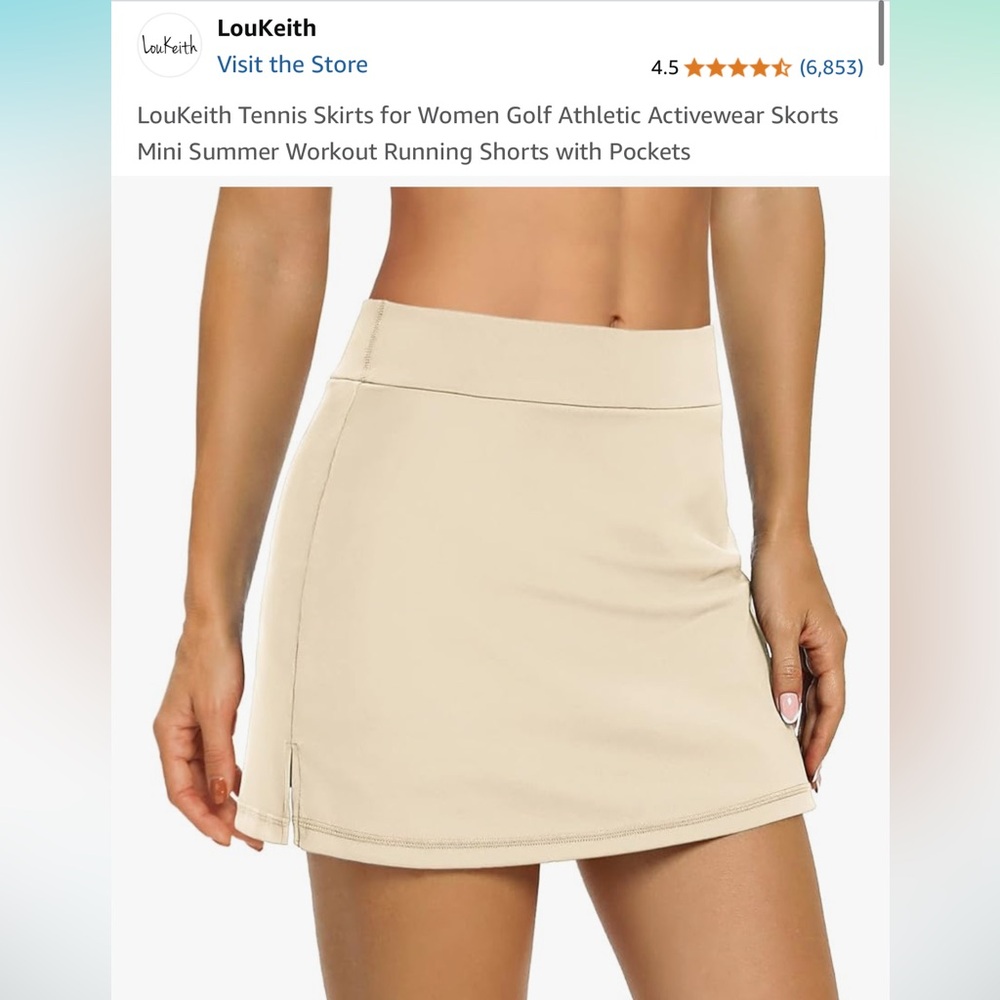 Amazon beige tennis skort